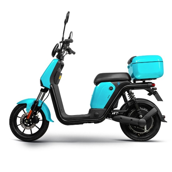 Moped electric, baterie litiu detasabila, motor 1000W, albastru - Rainbow