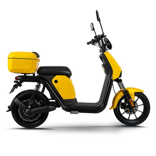 Moped electric, baterie litiu detasabila, motor 1000W, galben - Rainbow