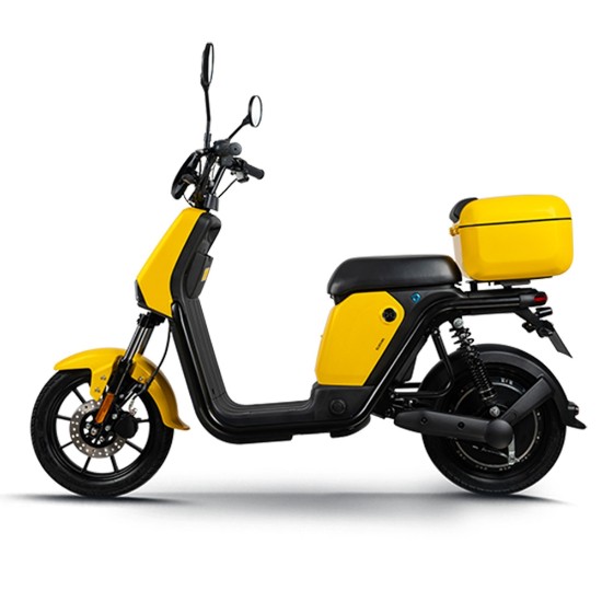 Moped electric, baterie litiu detasabila, motor 1000W, galben - Rainbow