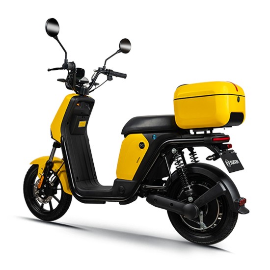 Moped electric, baterie litiu detasabila, motor 1000W, galben - Rainbow