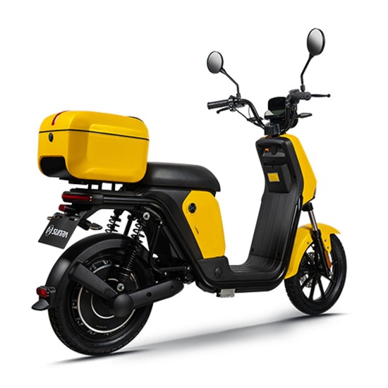 Moped electric, baterie litiu detasabila, motor 1000W, galben - Rainbow