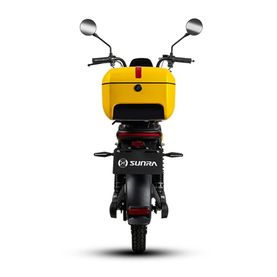 Moped electric, baterie litiu detasabila, motor 1000W, galben - Rainbow