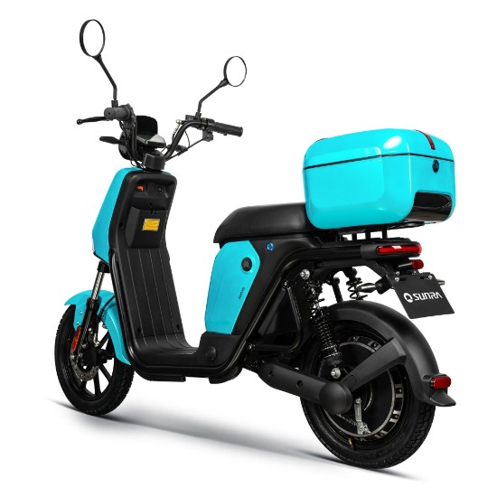 Moped electric, baterie litiu detasabila, motor 1000W, albastru - Rainbow