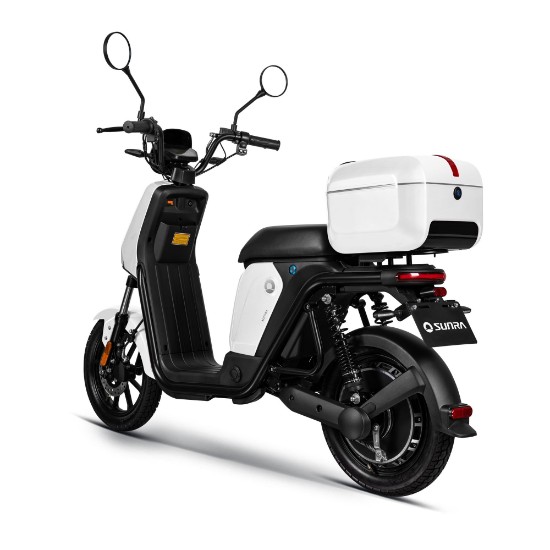 Moped electric, baterie litiu detasabila, motor 1000W, alb - Rainbow