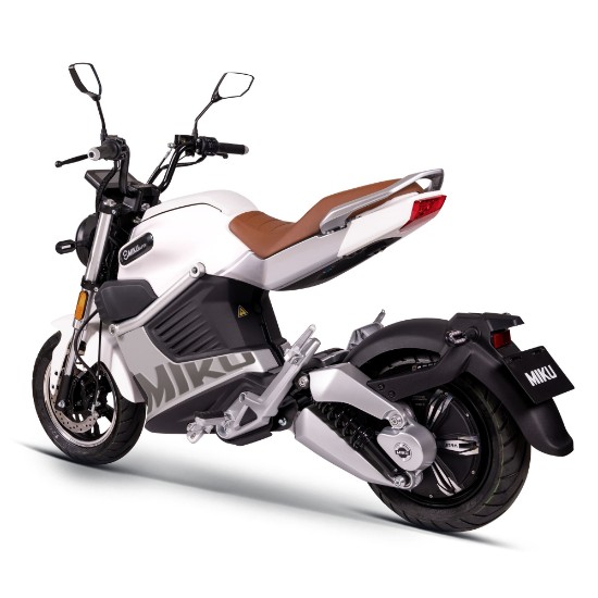 Motocicleta electrica, baterii litiu detasabile, motor 3000W, alb - Miku Super