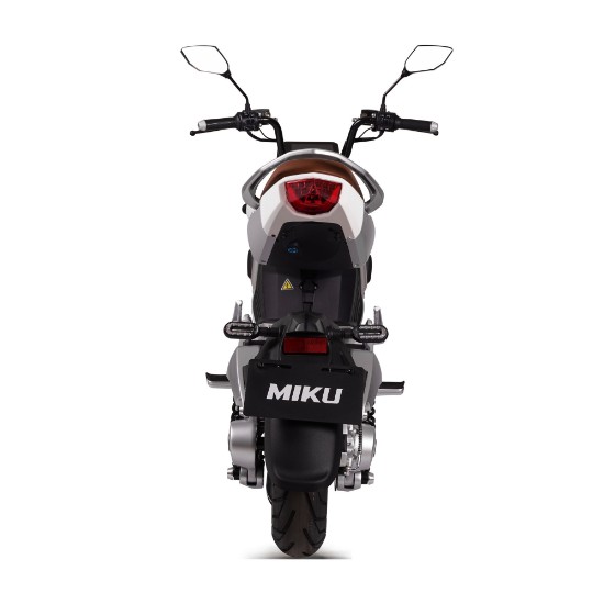 Motocicleta electrica, baterii litiu detasabile, motor 3000W, alb - Miku Super