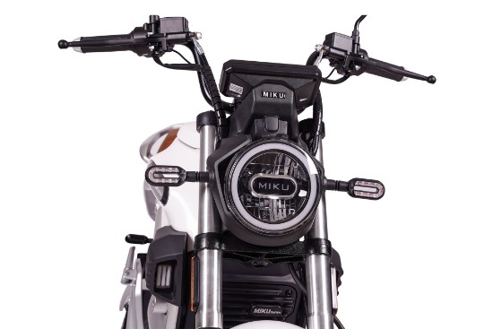 Motocicleta electrica, baterii litiu detasabile, motor 3000W, alb - Miku Super