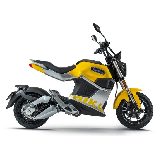 Motocicleta electrica, baterii litiu detasabile, motor 3000W, galben - Miku Super