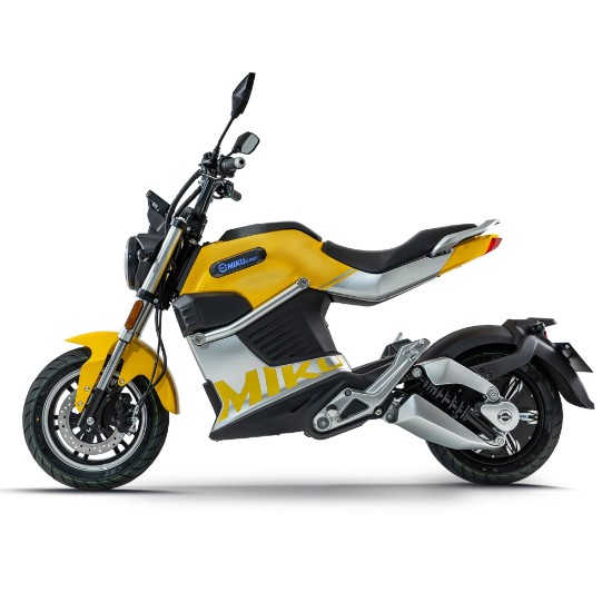 Motocicleta electrica, baterii litiu detasabile, motor 3000W, galben - Miku Super