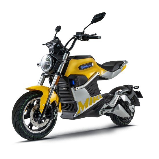 Motocicleta electrica, baterii litiu detasabile, motor 3000W, galben - Miku Super